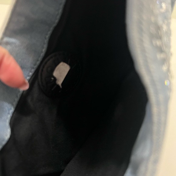 Simon Miller Blue Denim Crystal Mini Sasi Shoulder Bag $375 - Picture 6 of 8